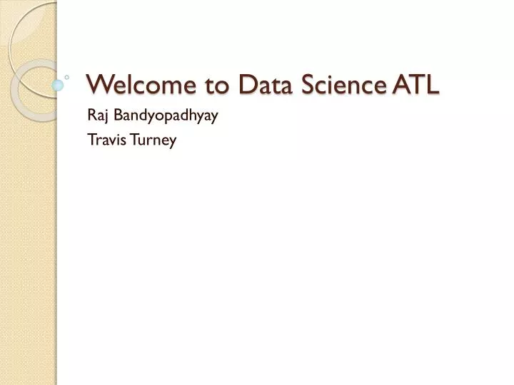 welcome to data science atl
