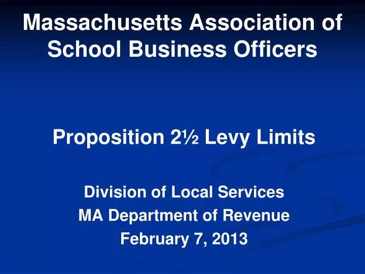 massachusetts association of school business officers