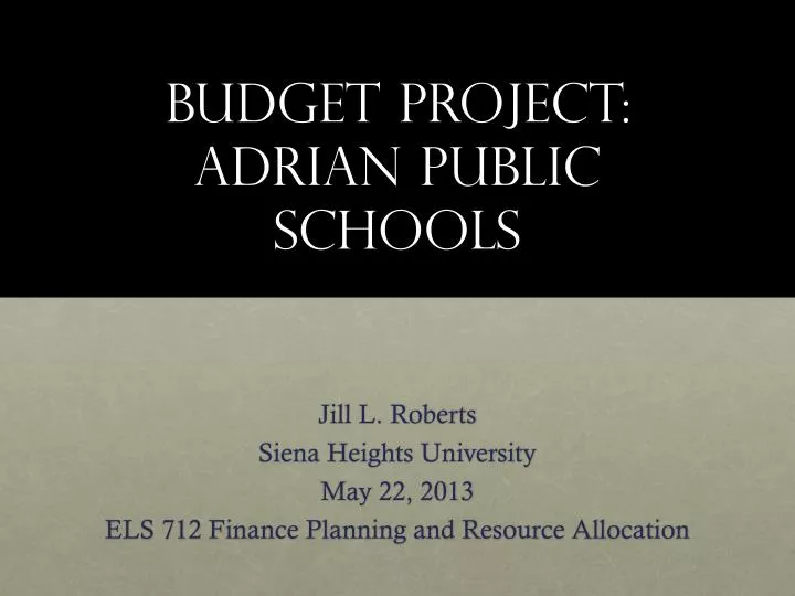 budget project adrian public schools