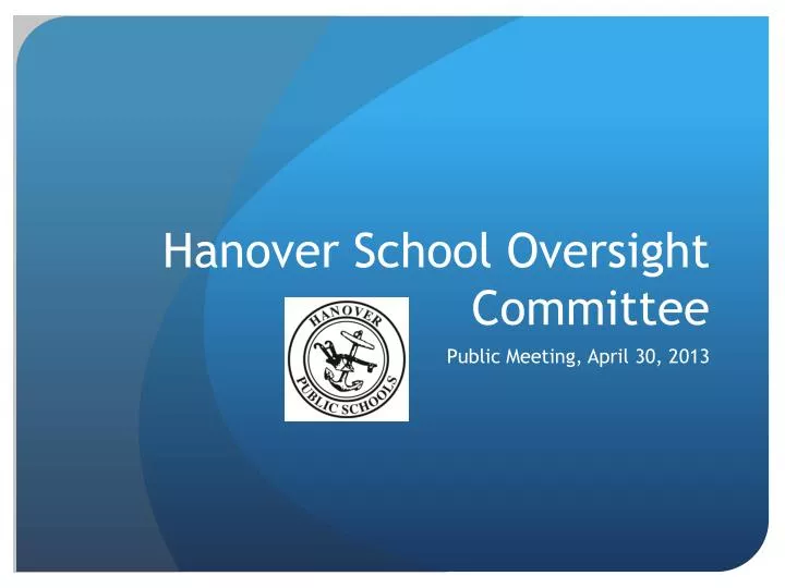 hanover school oversight committee