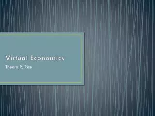 Virtual Economics