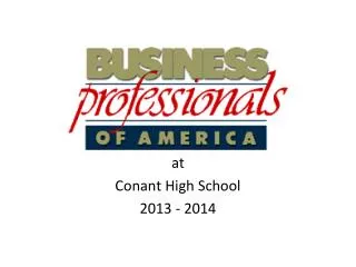 at Conant High School 2013 - 2014