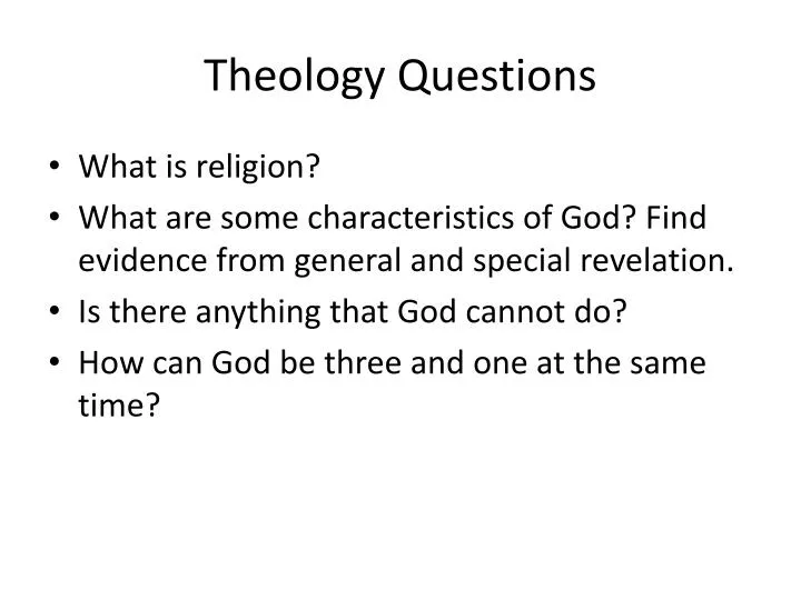 theology questions