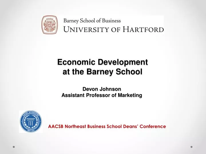 economic development at the barney school devon johnson assistant professor of marketing