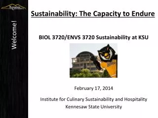 Sustainability: The Capacity to Endure