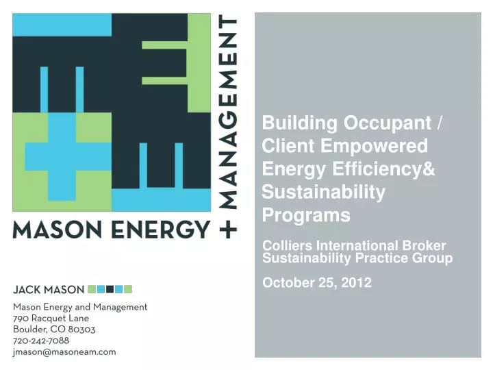building occupant client empowered energy efficiency sustainability programs