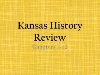 Kansas History Review