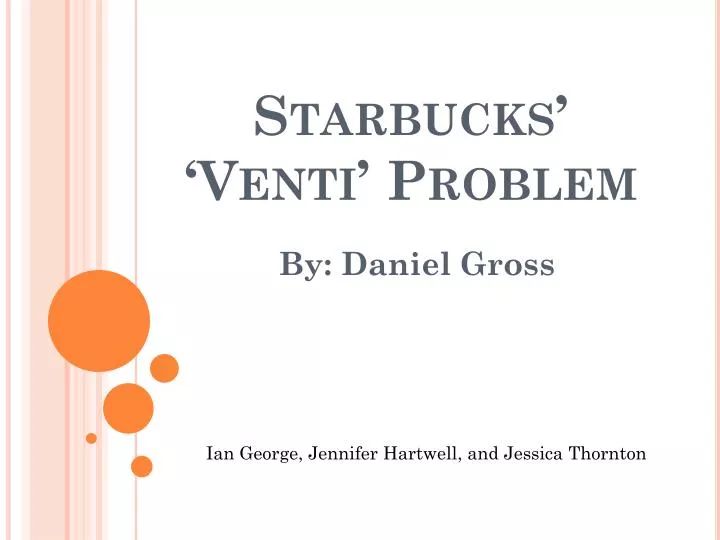 starbucks venti problem