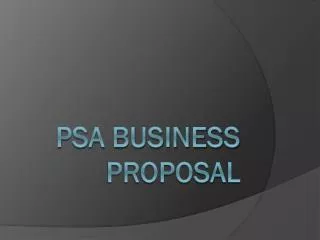 psa business proposal