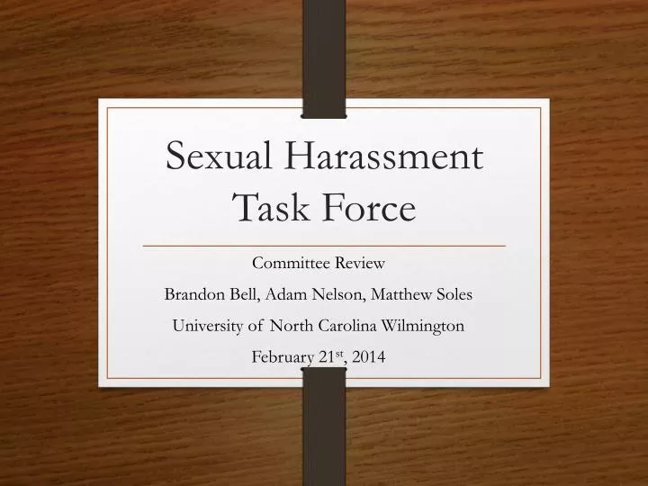 sexual harassment task force