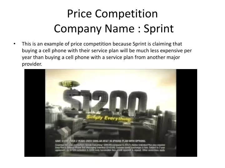 price competition company name sprint