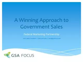 A Winning Approach to Government Sales