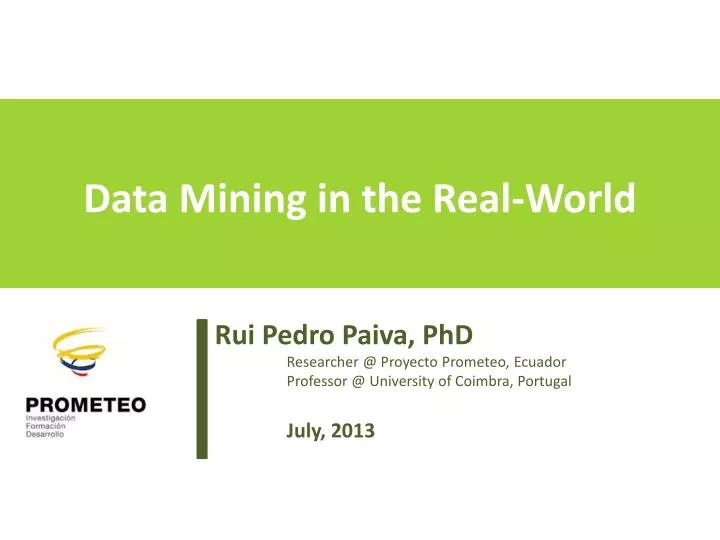 data mining in the real world