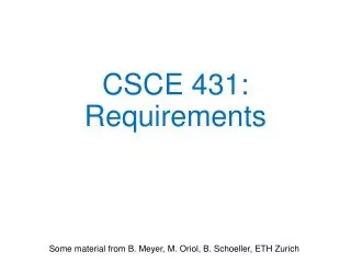 CSCE 431: Requirements