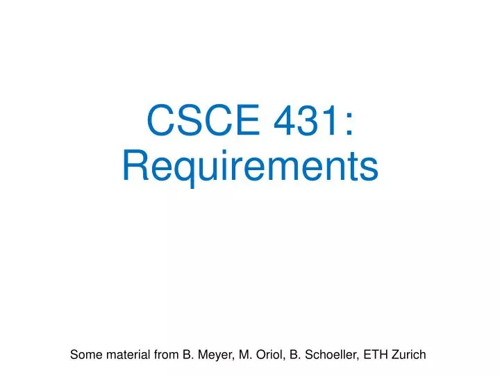 csce 431 requirements