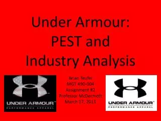 Under Armour: PEST and Industry Analysis