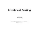 Investment Banking - slide 1