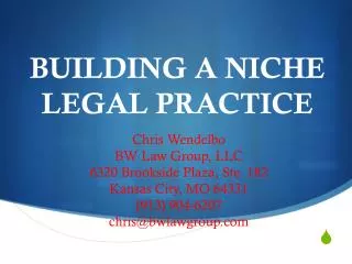 Building a Niche legal Practice