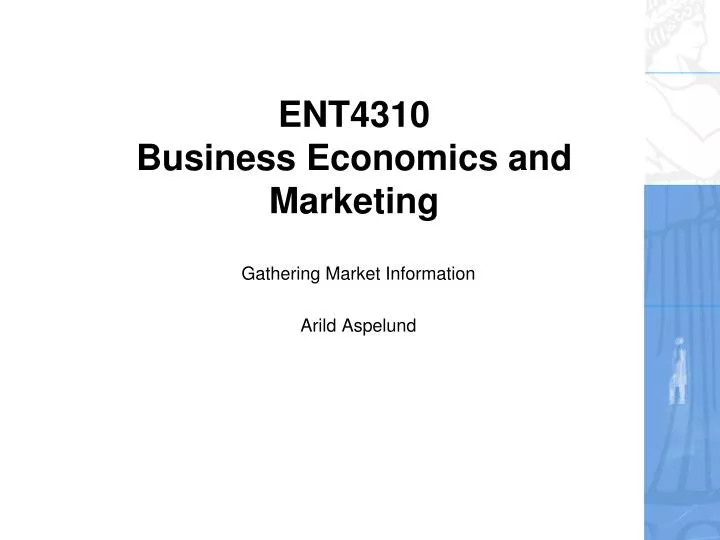ent4310 business economics and marketing