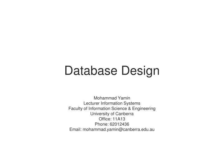 database design