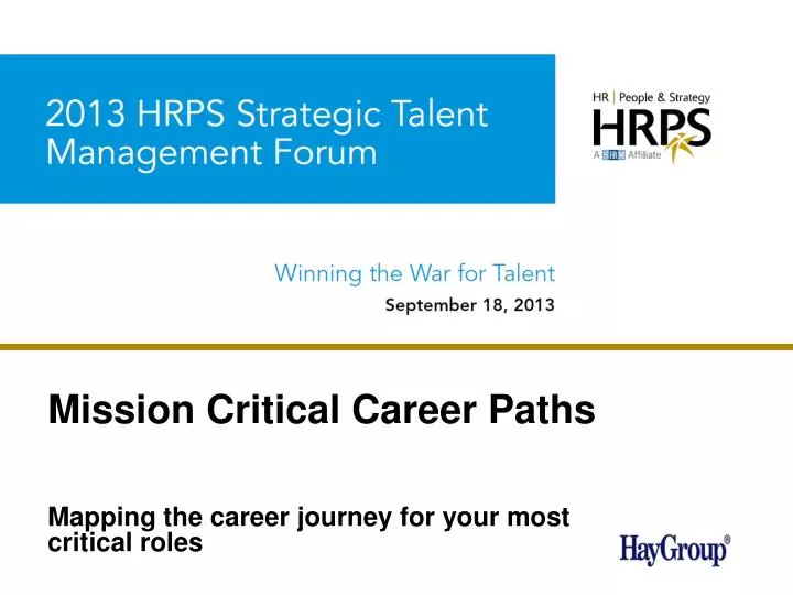 mission critical career paths