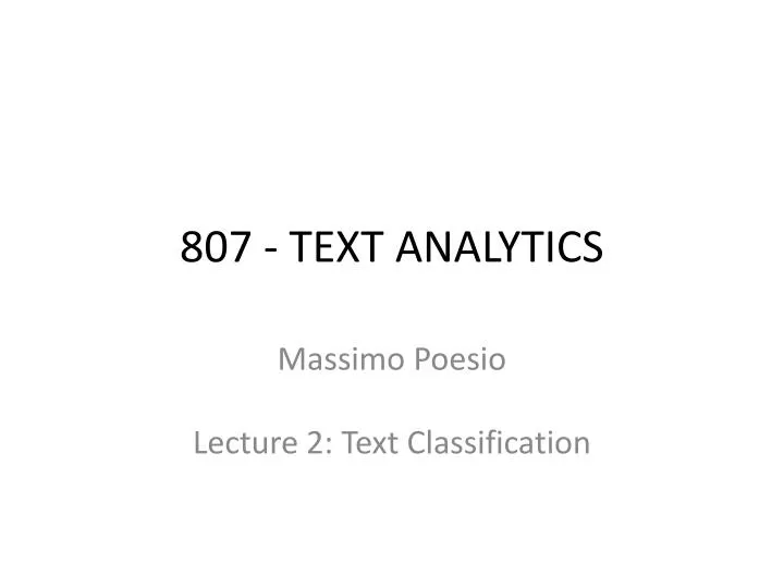 807 text analytics