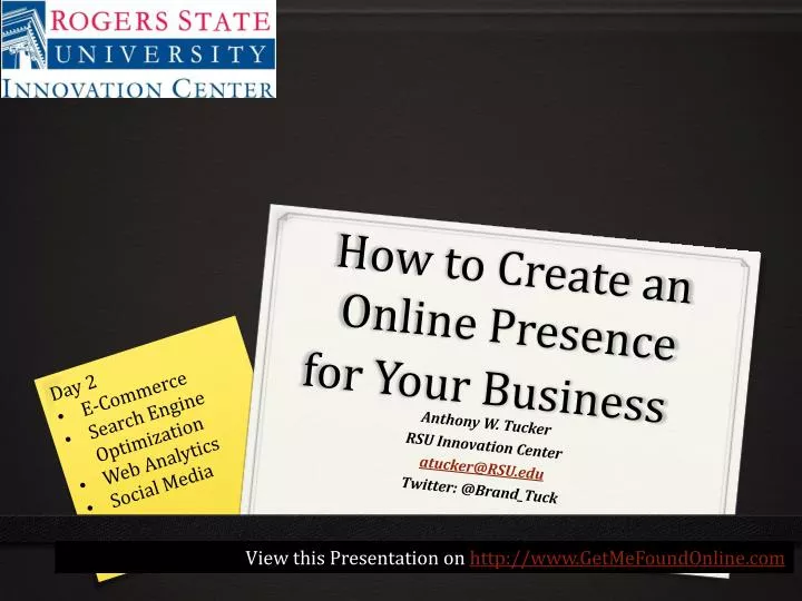 how to create an online presence for your business