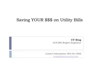 Saving YOUR $$$ on Utility Bills