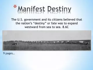 Manifest Destiny