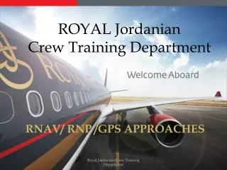 ROYAL Jordanian Crew Training Department