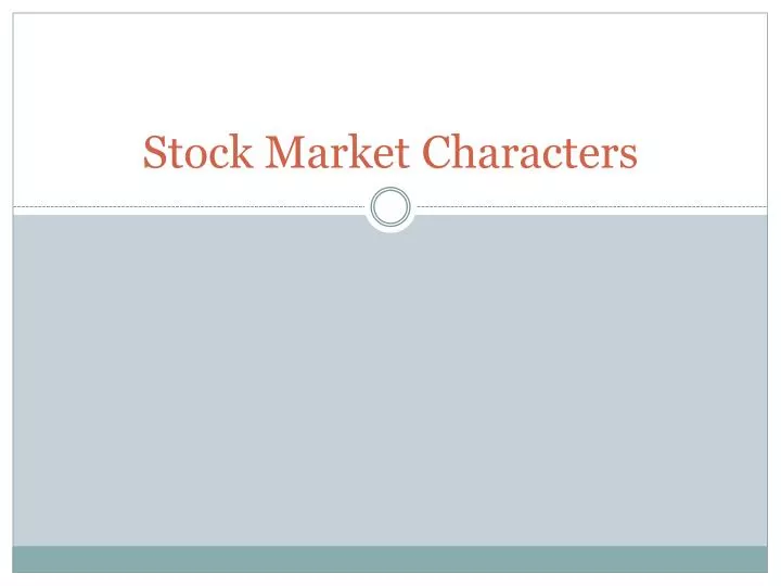 stock market characters