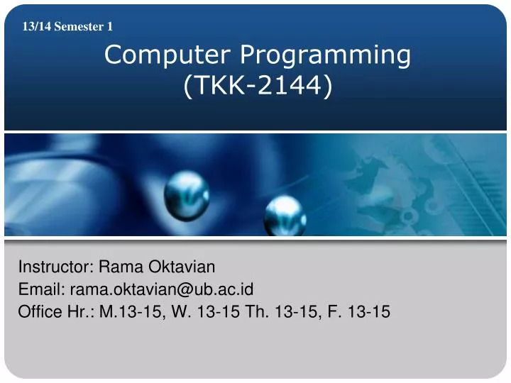computer programming tkk 2144