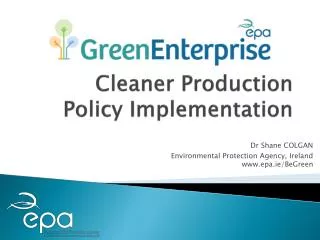 Cleaner Production Policy Implementation