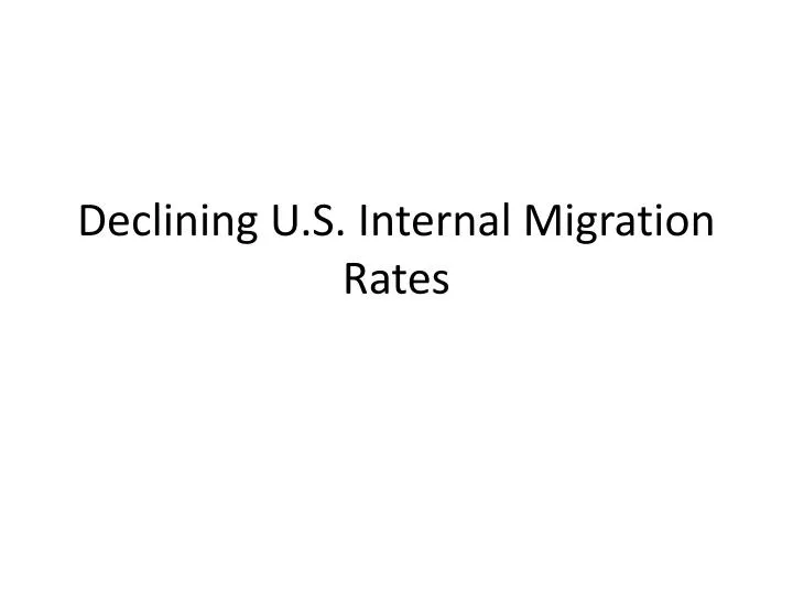 declining u s internal migration rates