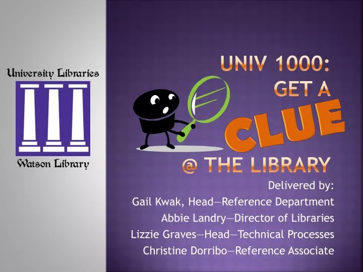 univ 1000 get a @ the library