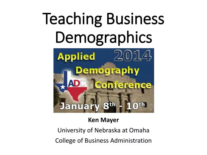 teaching business demographics