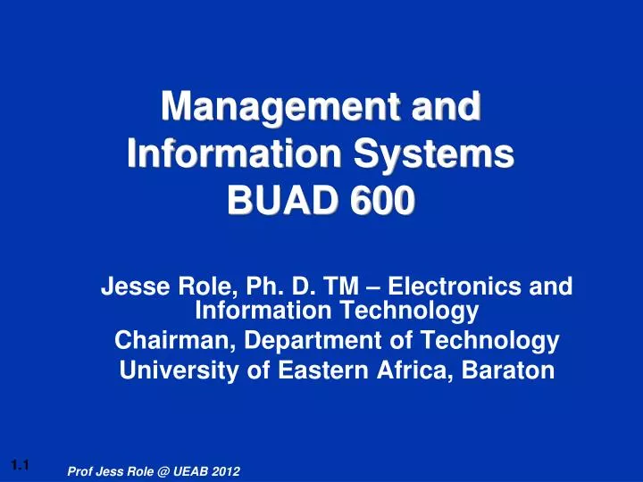 management and information systems buad 600