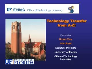 Technology Transfer from A-Z!