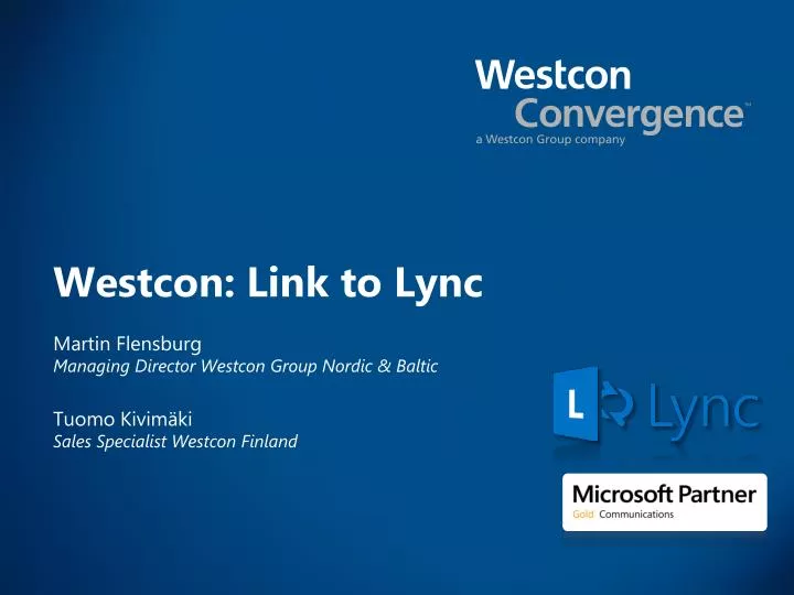 westcon link to lync