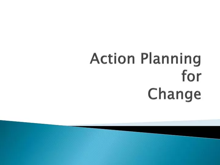 action planning for change