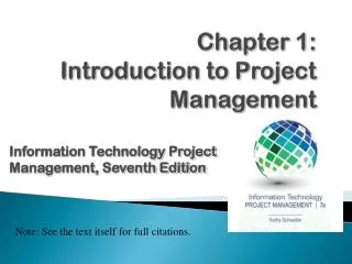 Chapter 1: Introduction to Project Management