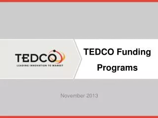 TEDCO Funding Programs