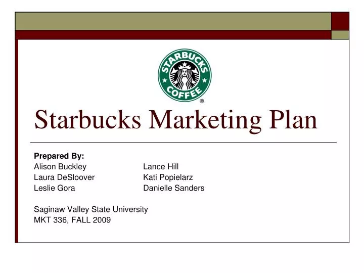 starbucks marketing plan