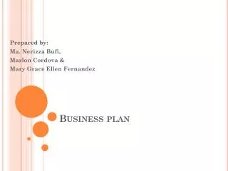 Business plan