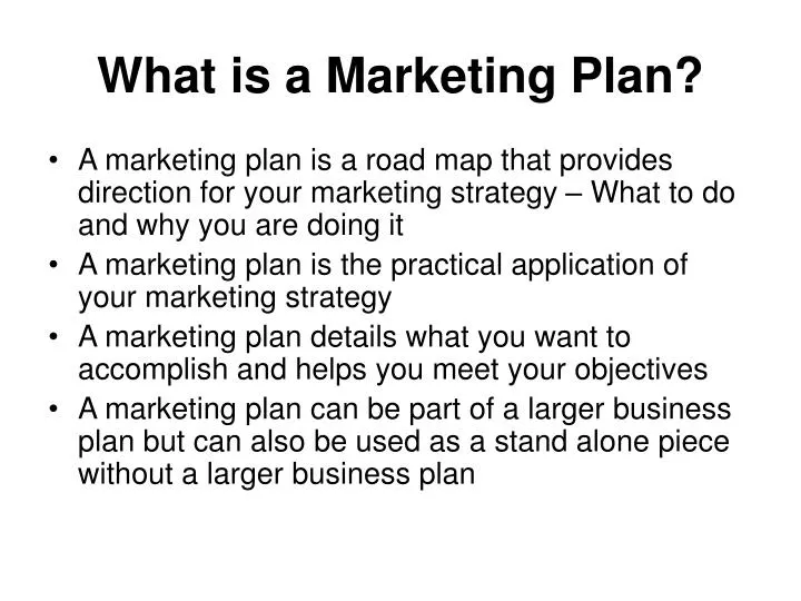 what is a marketing plan