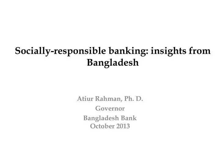 socially responsible banking insights from bangladesh