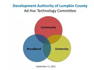 Development Authority of Lumpkin County Ad Hoc Technology Committee