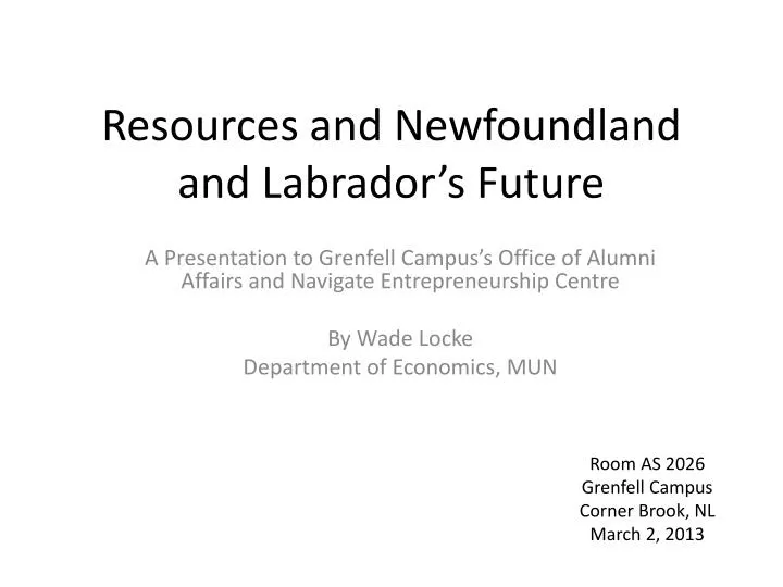 resources and newfoundland and labrador s future