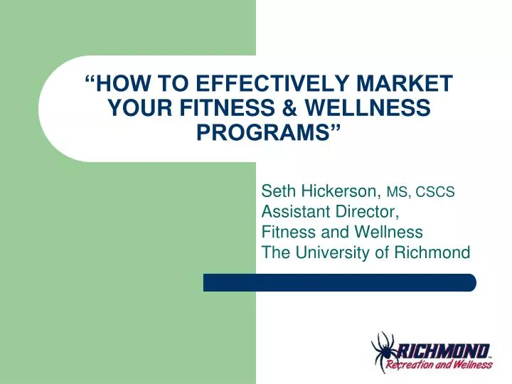 how to effectively market your fitness wellness programs