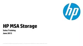 HP MSA Storage